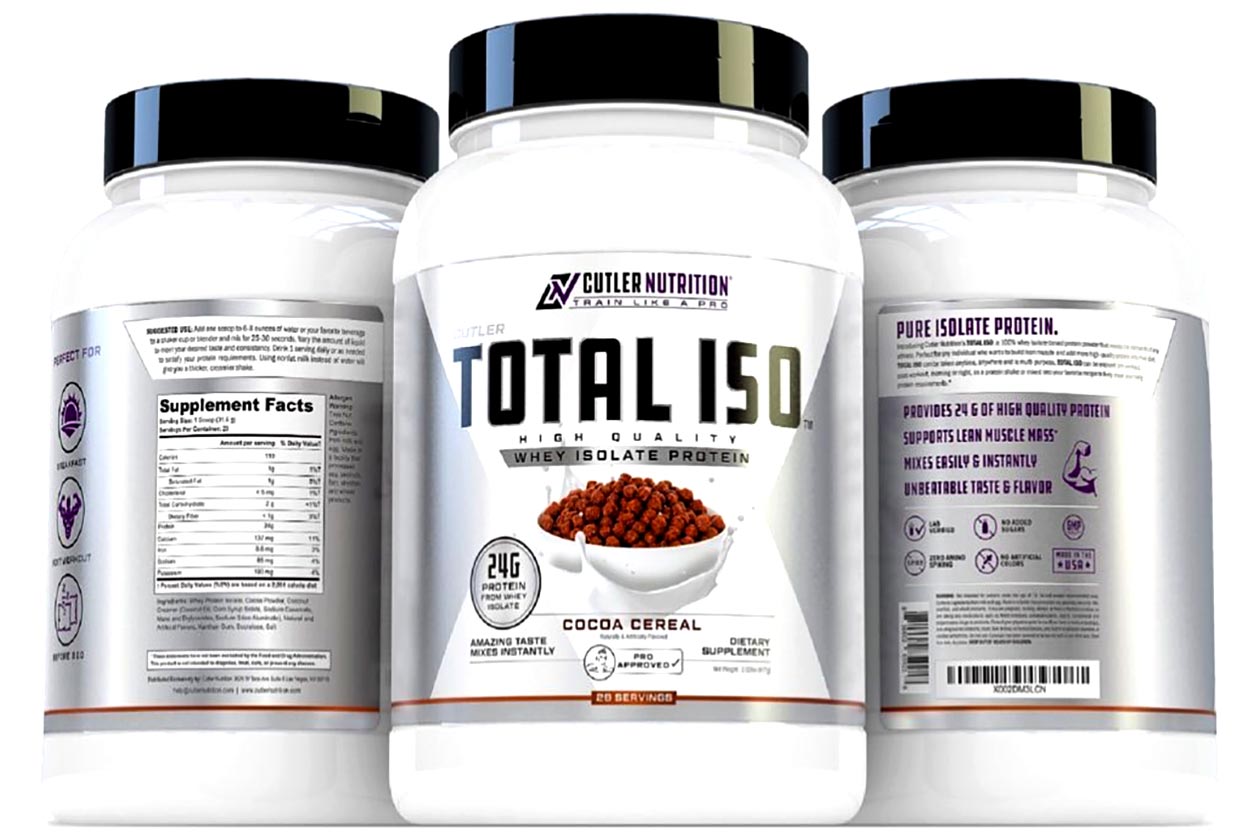 Carbs in Cutler Nutrition Total ISO High Quality Whey Isolate