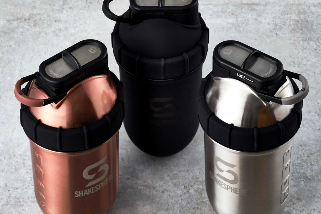 Shakesphere Tumbler Steel Protein Shaker Bottle Keeps Hot Drinks
