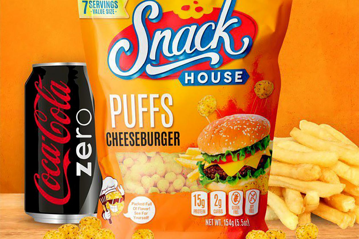 snackhouse cheeseburger protein puffs