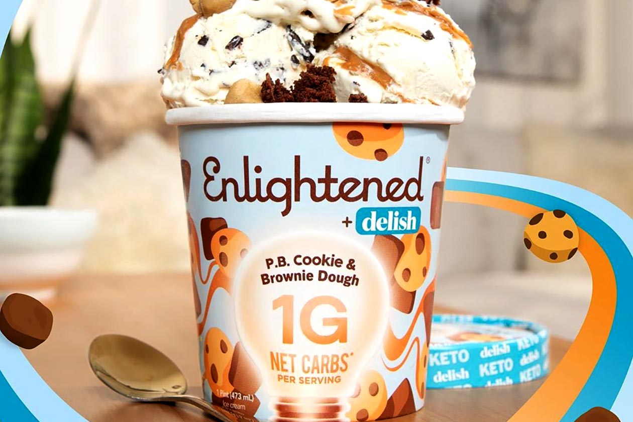 enlightened Peanut Butter Cookie and Brownie Dough keto ice cream