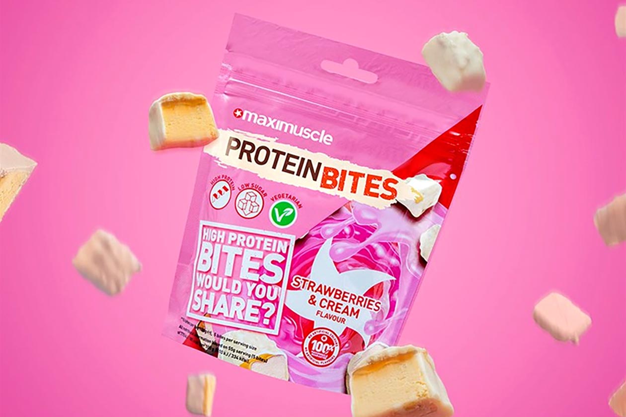 maximuscle strawberries protein bites