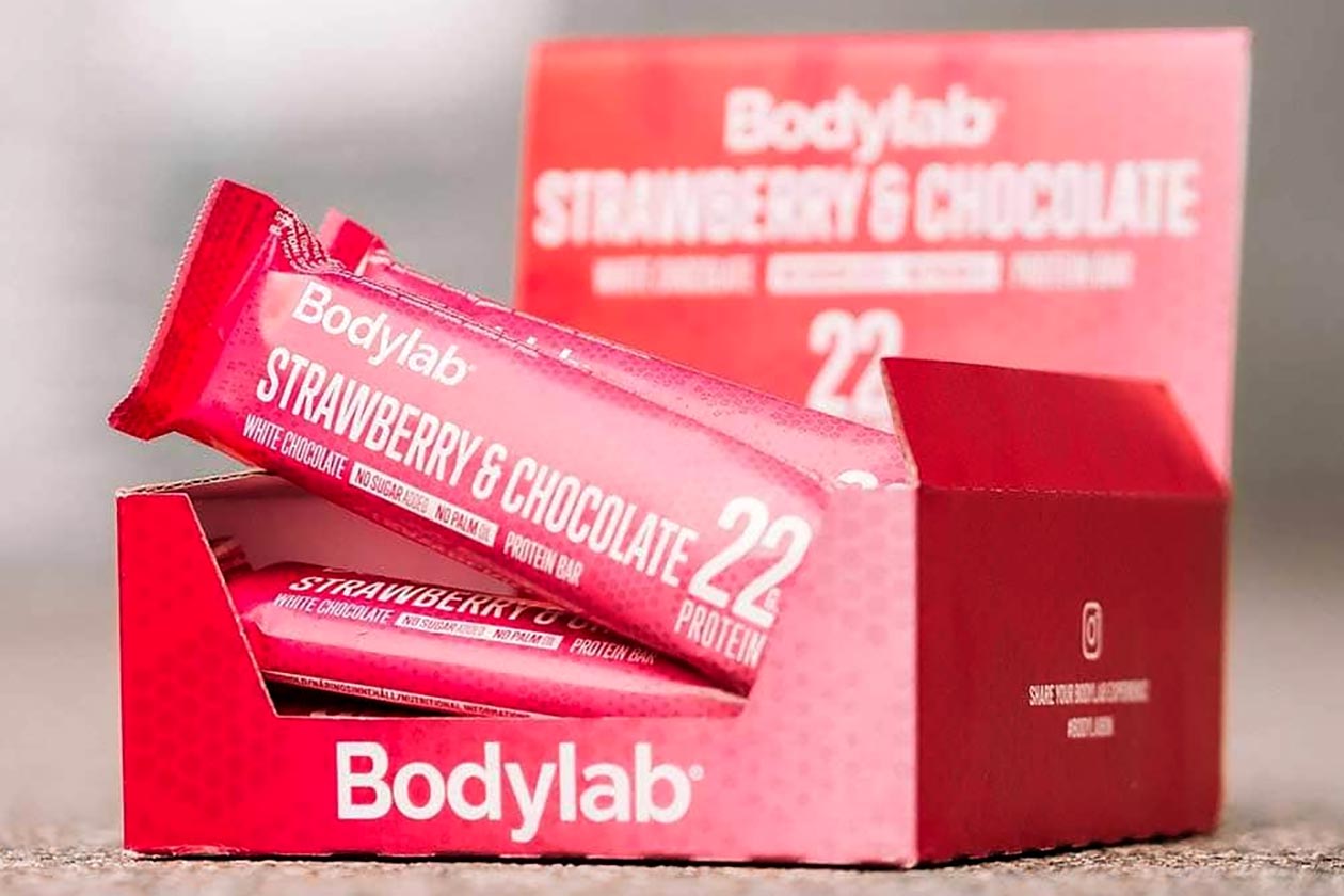 bodylab strawberry and white chocolate protein bar