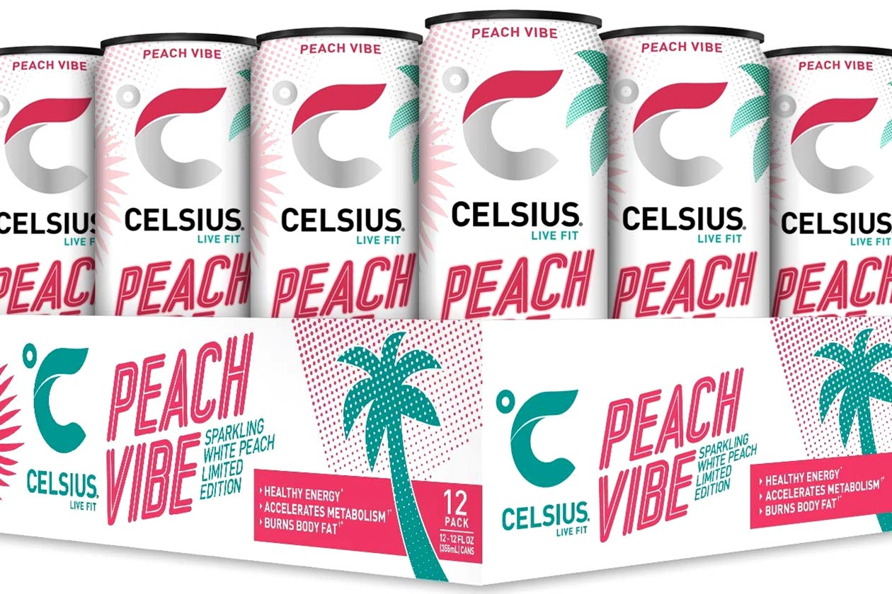 celsius peach vibe energy drink