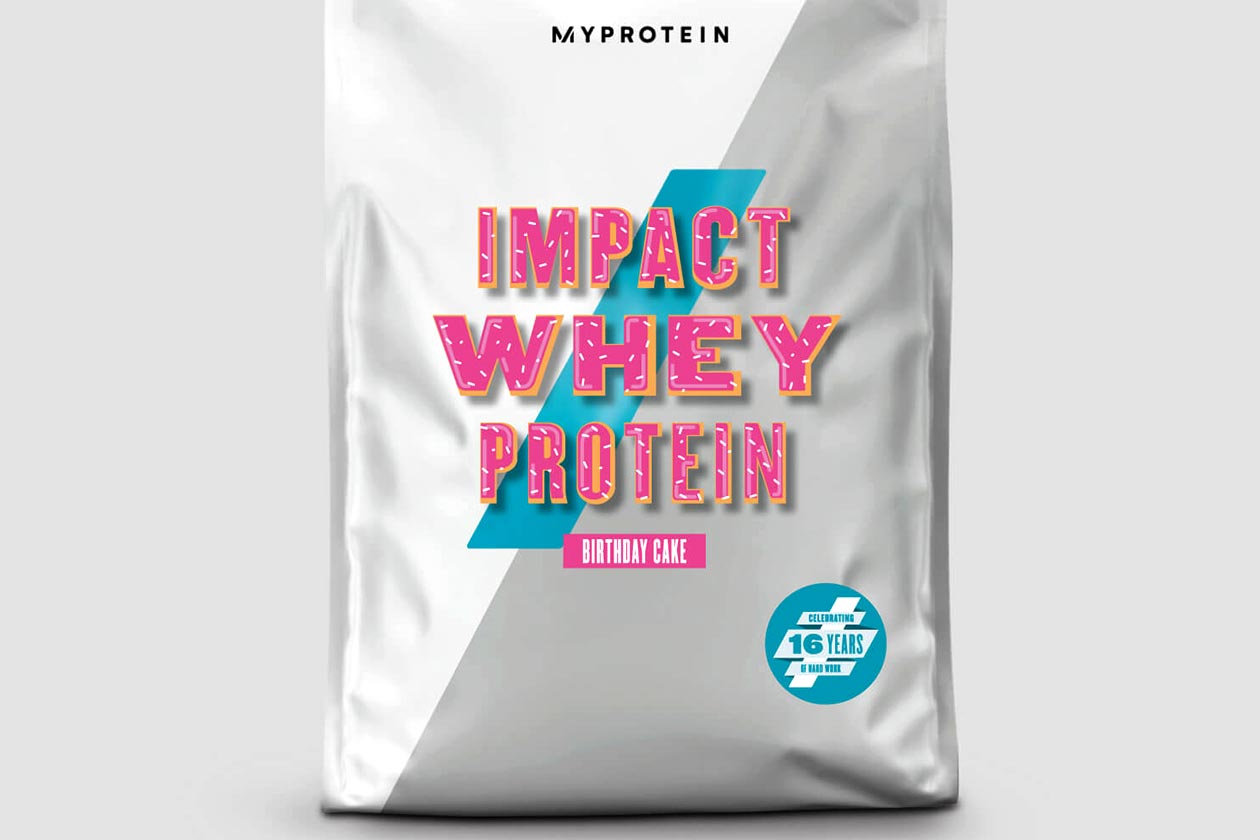 myprotein birthday cake impact whey protein