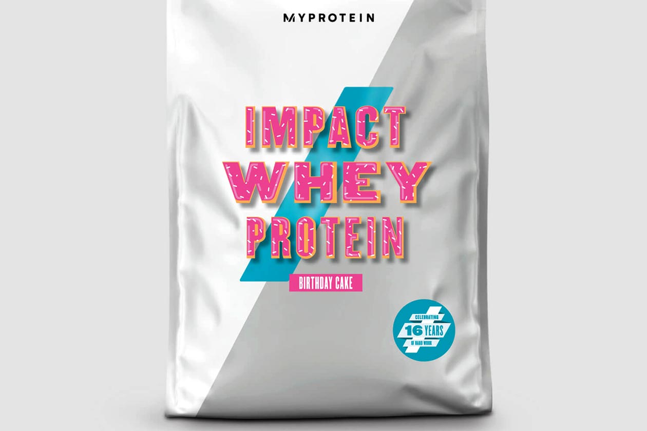 myprotein birthday cake impact whey protein