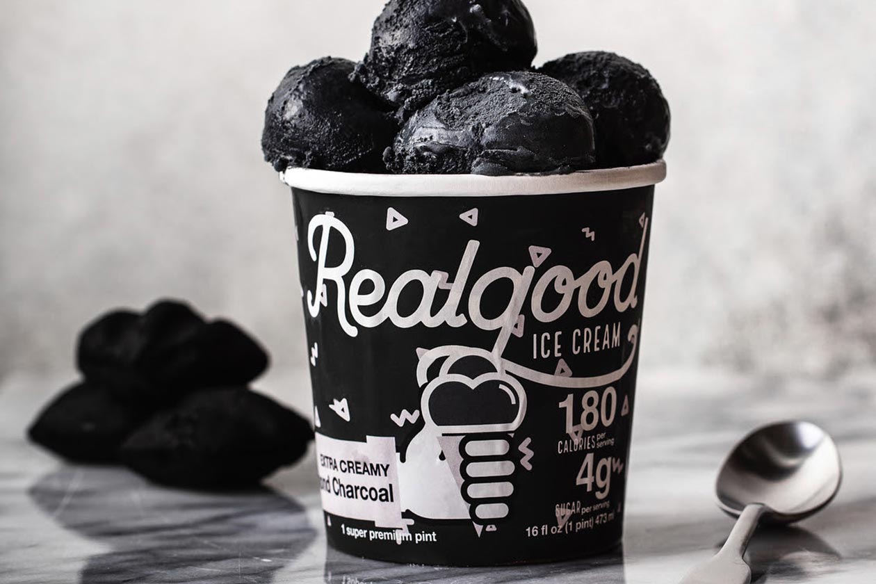 real good foods almond charcoal ice cream