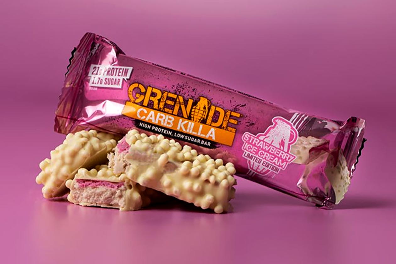 strawberry ice cream carb killa protein bar