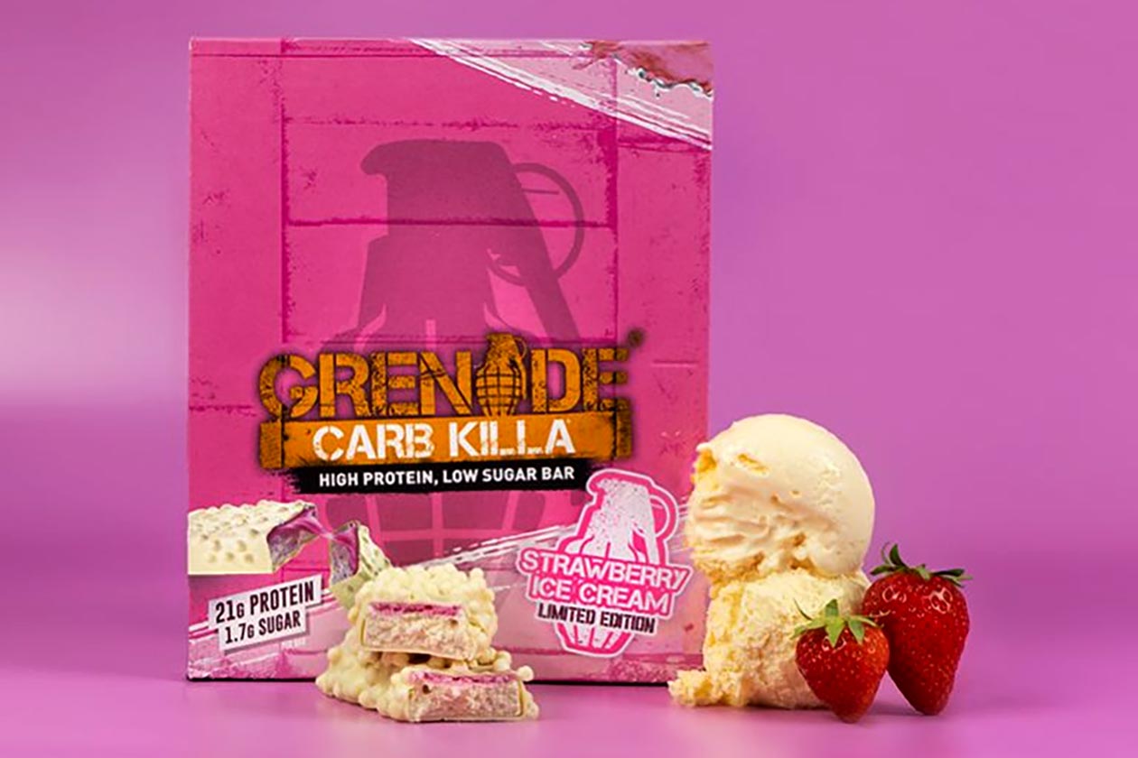 strawberry ice cream carb killa protein bar
