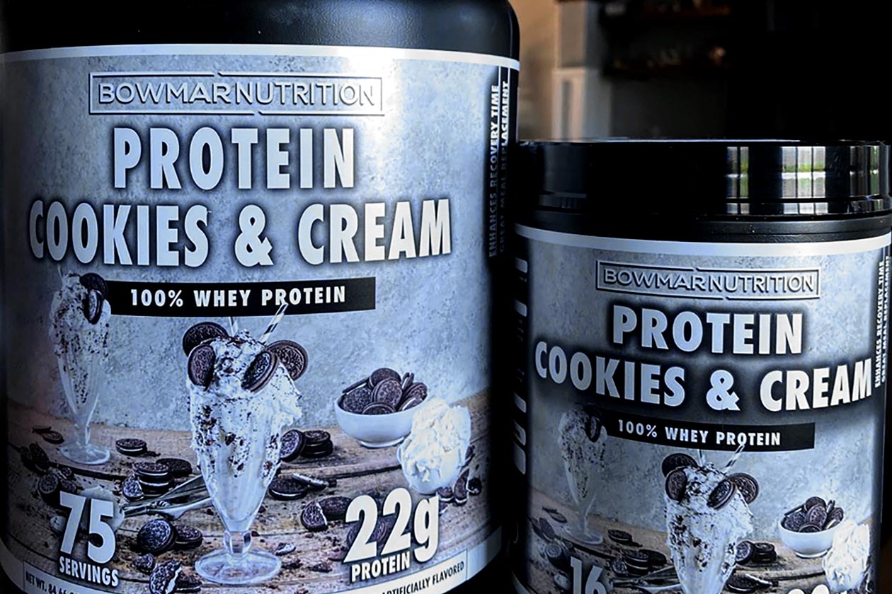 bowmar nutrition cookies and cream whey protein