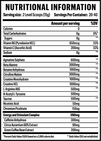 clear nutrition power pre-workout