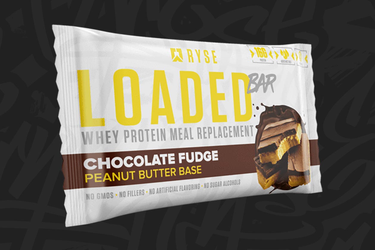 Whole-food-based RYSE Loaded Bar packing 15g of protein in 3 flavors