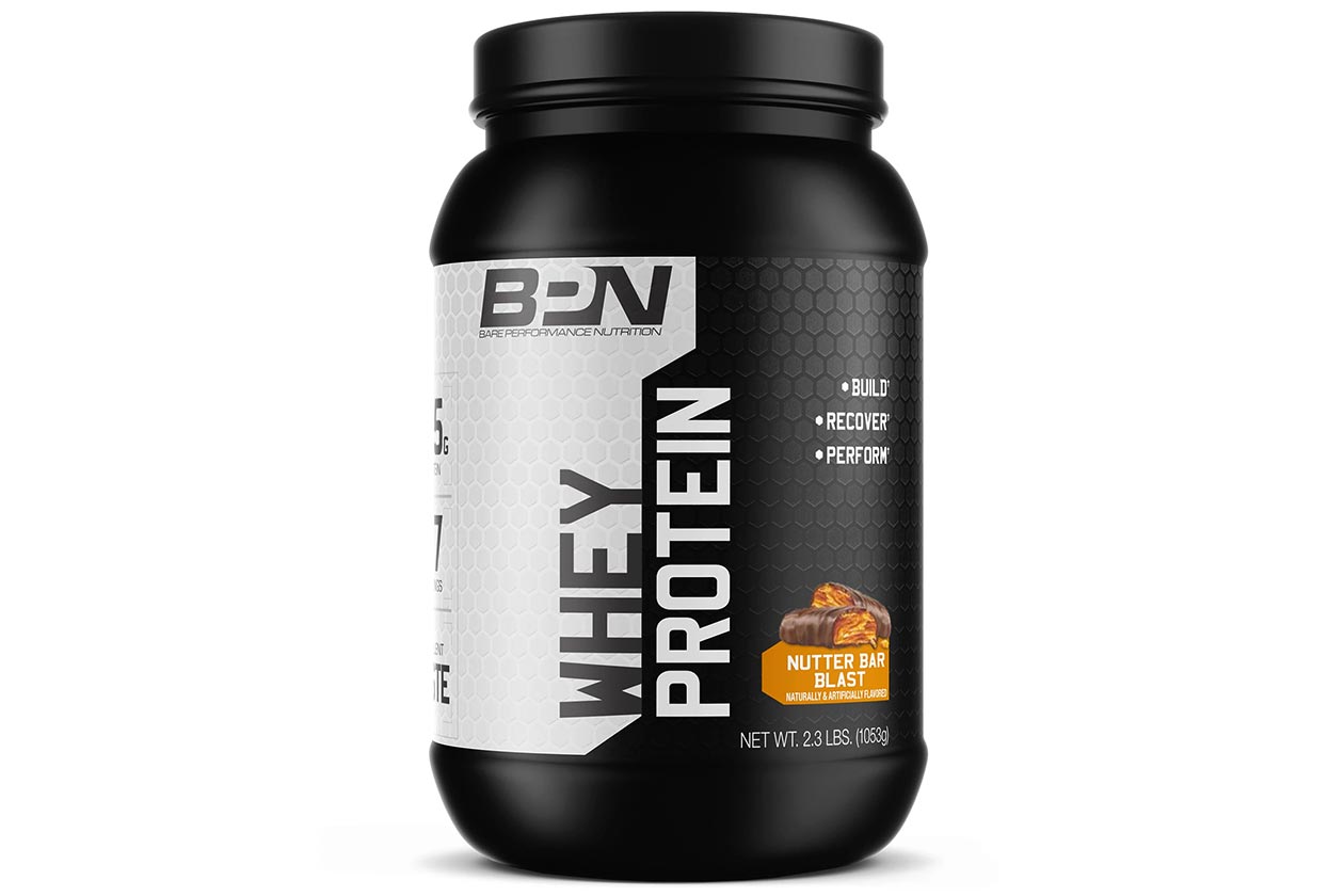 bare performance nutrition nutter bar blast whey protein