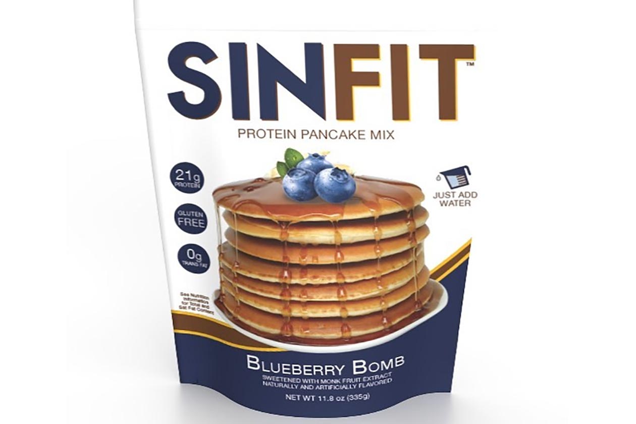 blueberry bomb sinfit protein pancakes