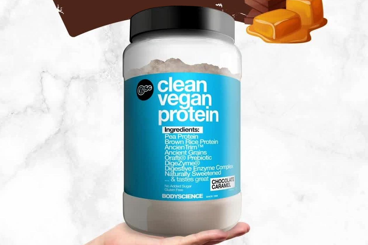 body science chocolate caramel clean vegan protein