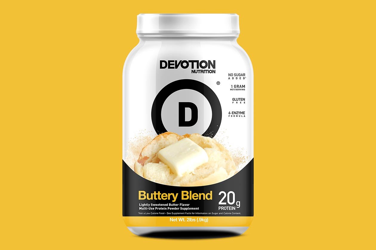 devotion nutrition buttery blend protein powder