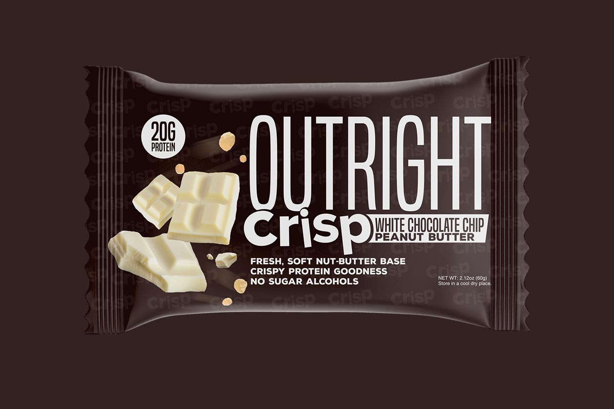 white chocolate chip outright crisp bar