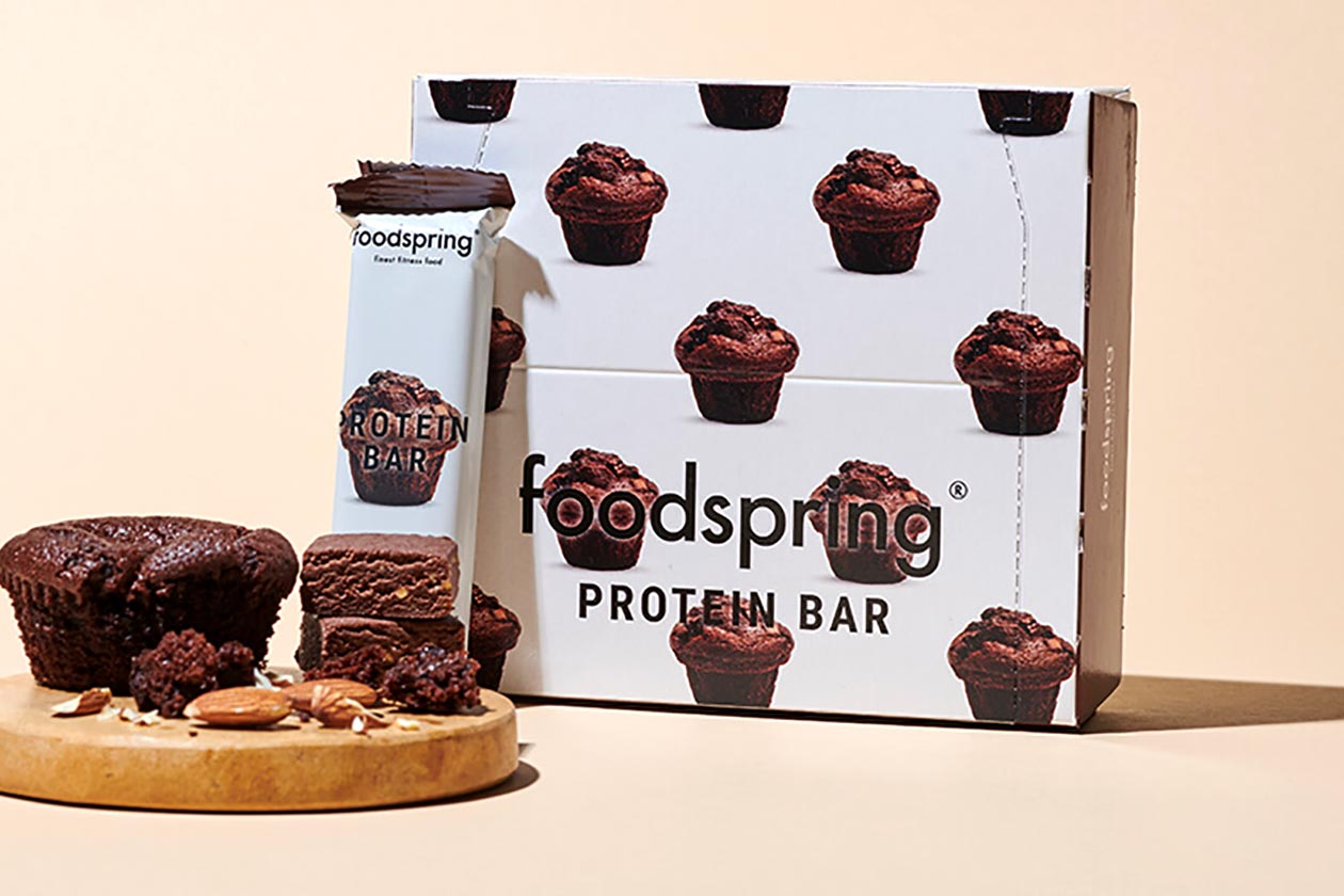 foodspring chocolate muffin protein bar