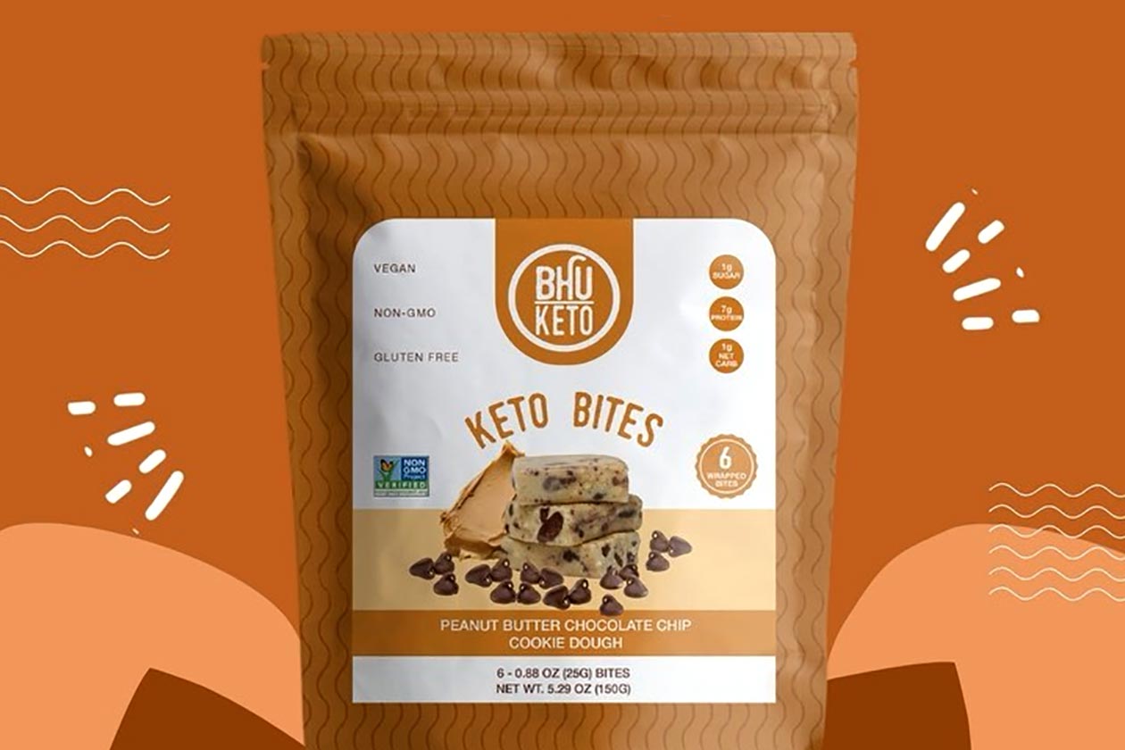 bhu foods peanut butter chocolate chip cookie dough keto bites