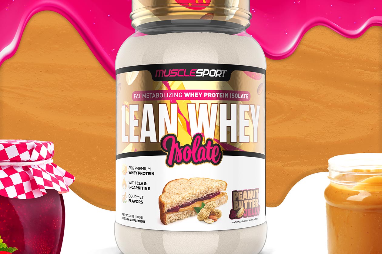 muscle sport peanut butter and jelly lean whey isolate
