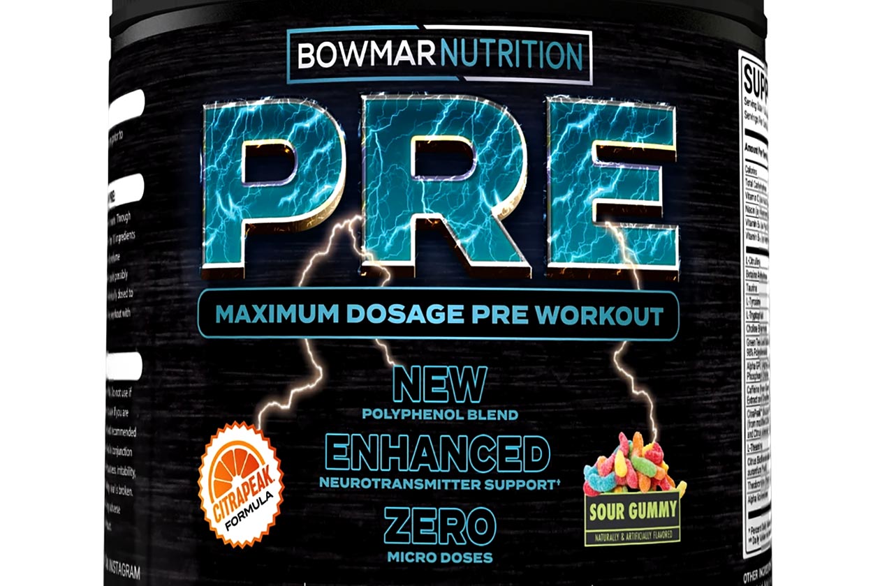 bowmar sour gummy pre mint chocolate protein