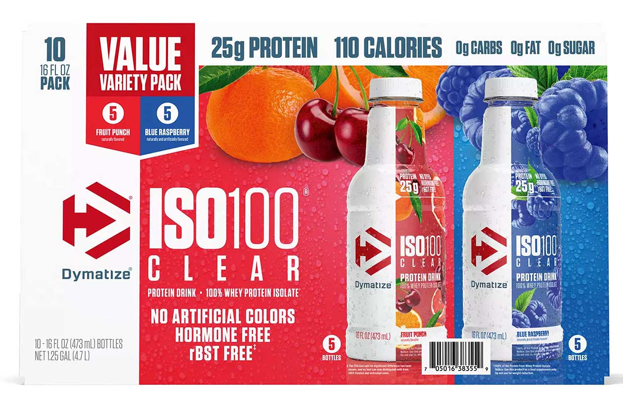 dymatize iso100 clear rtd variety bundle