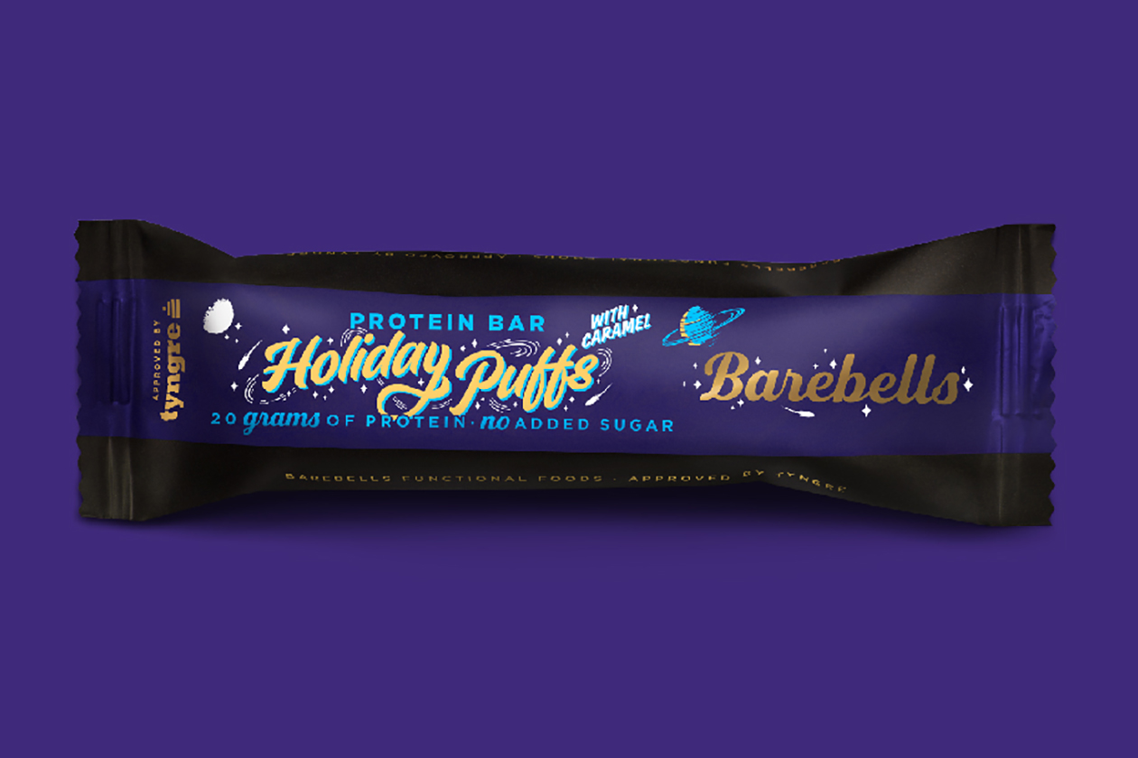 holiday puffs barebells protein bar