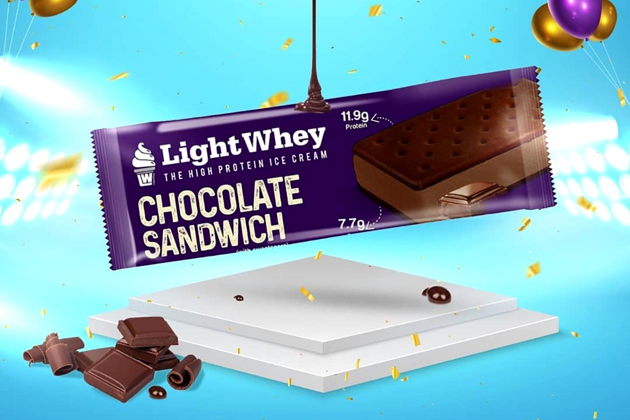 lightwhey chocolate ice cream sandwich