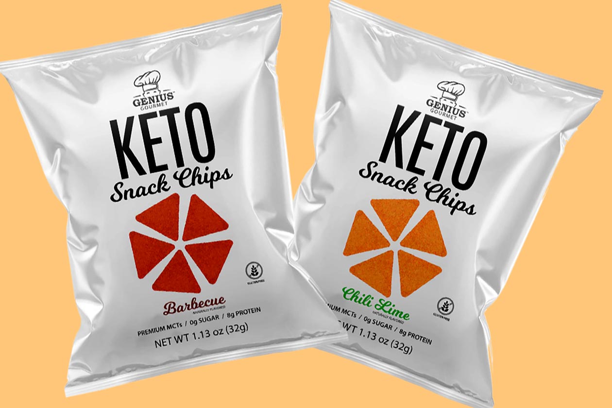 genius gourmet keto snack chips bbq chili lime