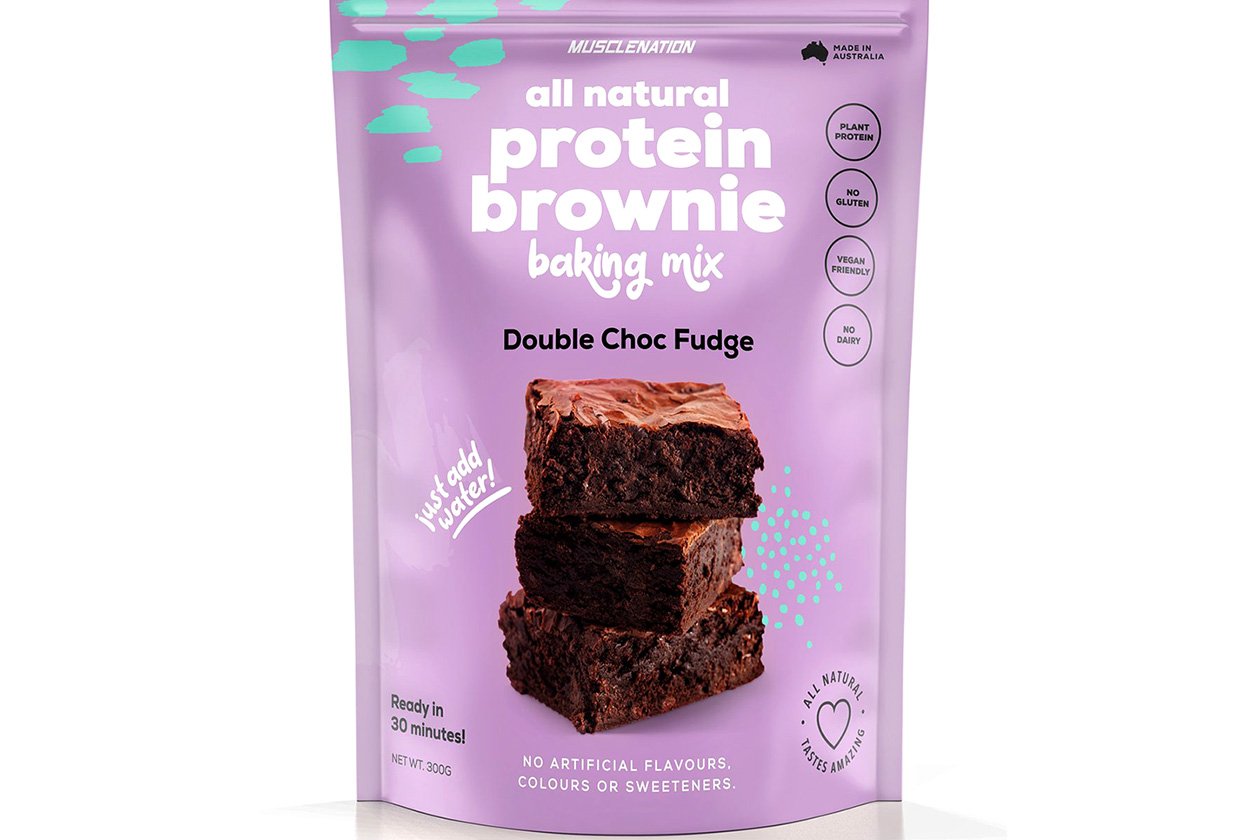 muscle nation all natural protein brownie baking mix