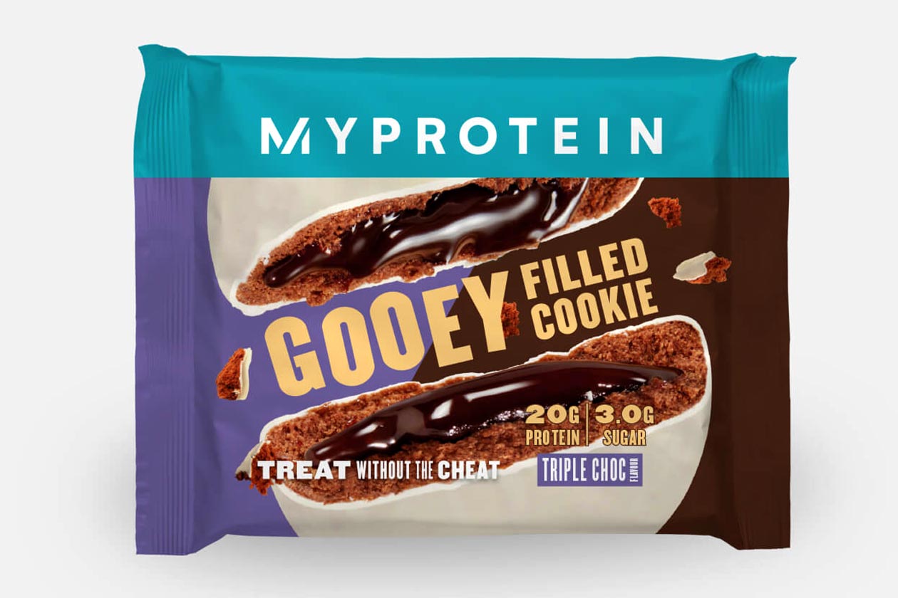 myprotein triple chocolate gooey filled cookie