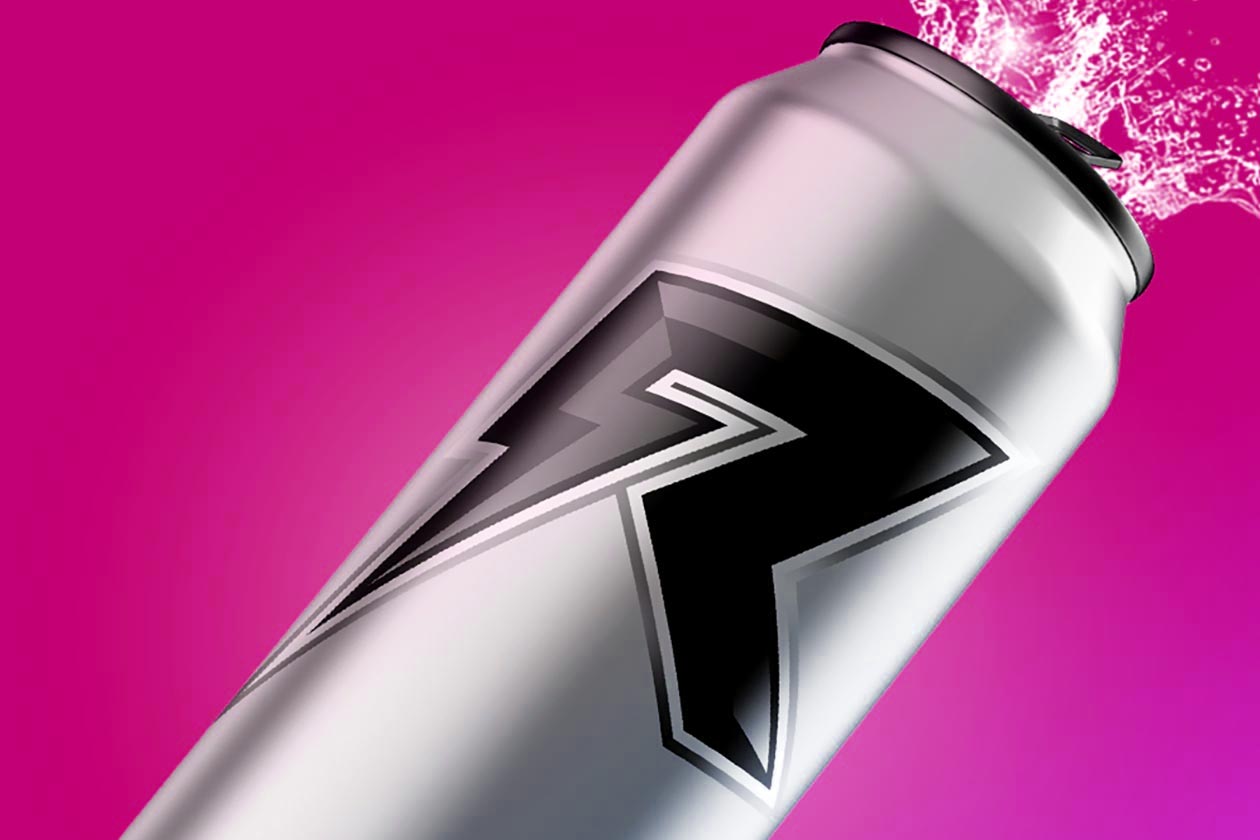 pink themed raze energy drink