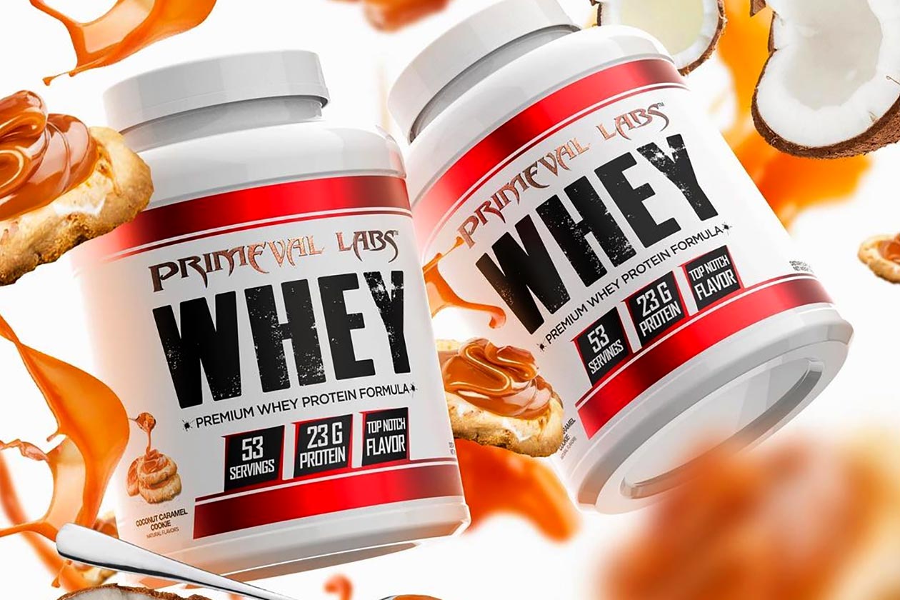primeval labs coconut caramel cookie whey