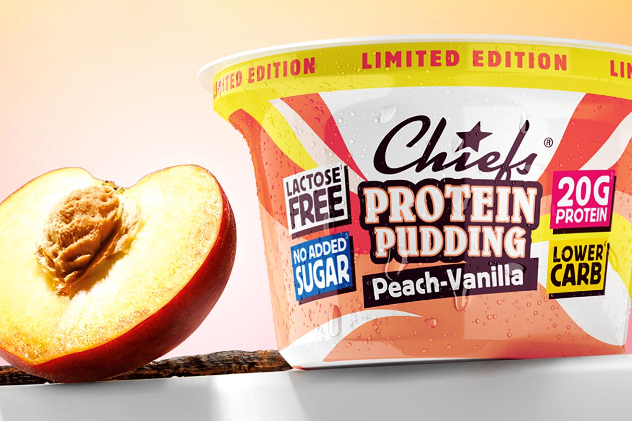 chiefs peach vanilla protein pudding