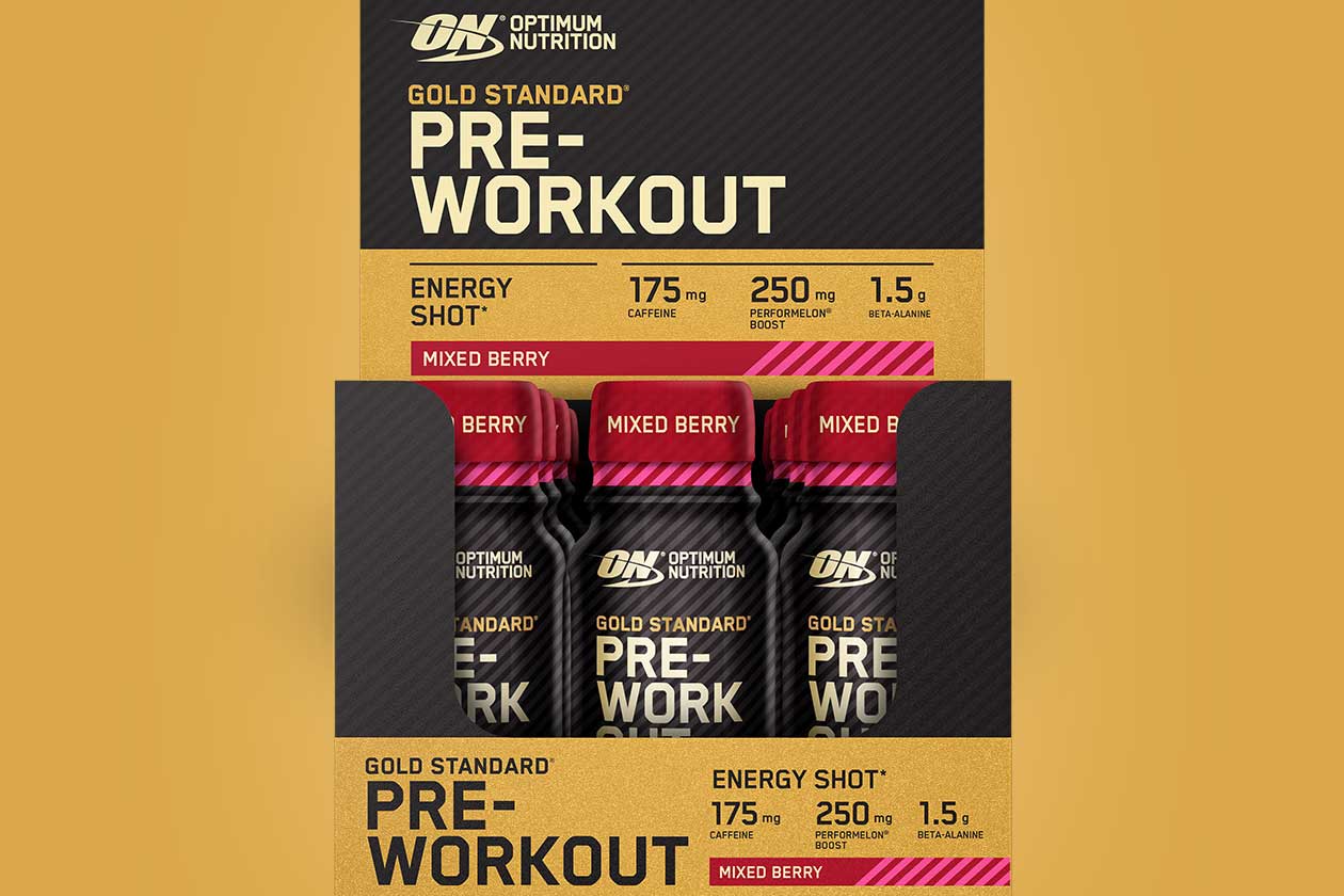 optimum gold standard pre-workout shot