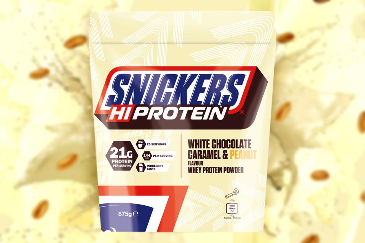 snickers white chocolate snickers hiprotein powder