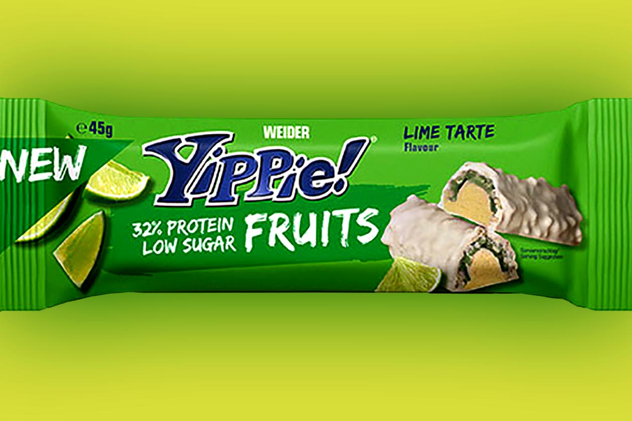 weider yippie fruits protein bar lime tarte