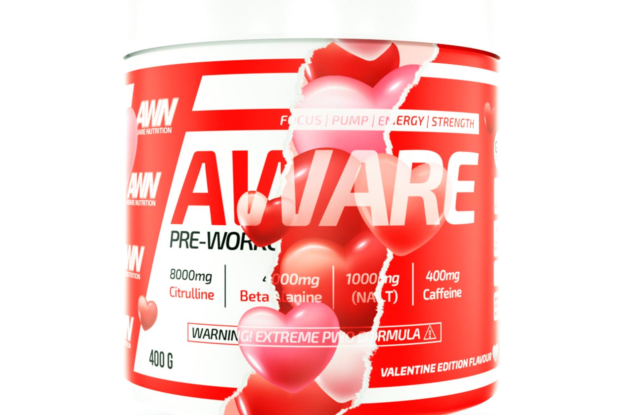 aware nutrition valentine edition pre-workout