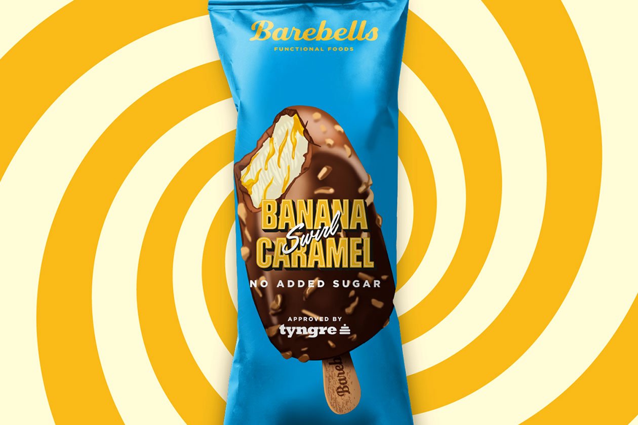 barebells banana caramel swirl protein ice cream stick