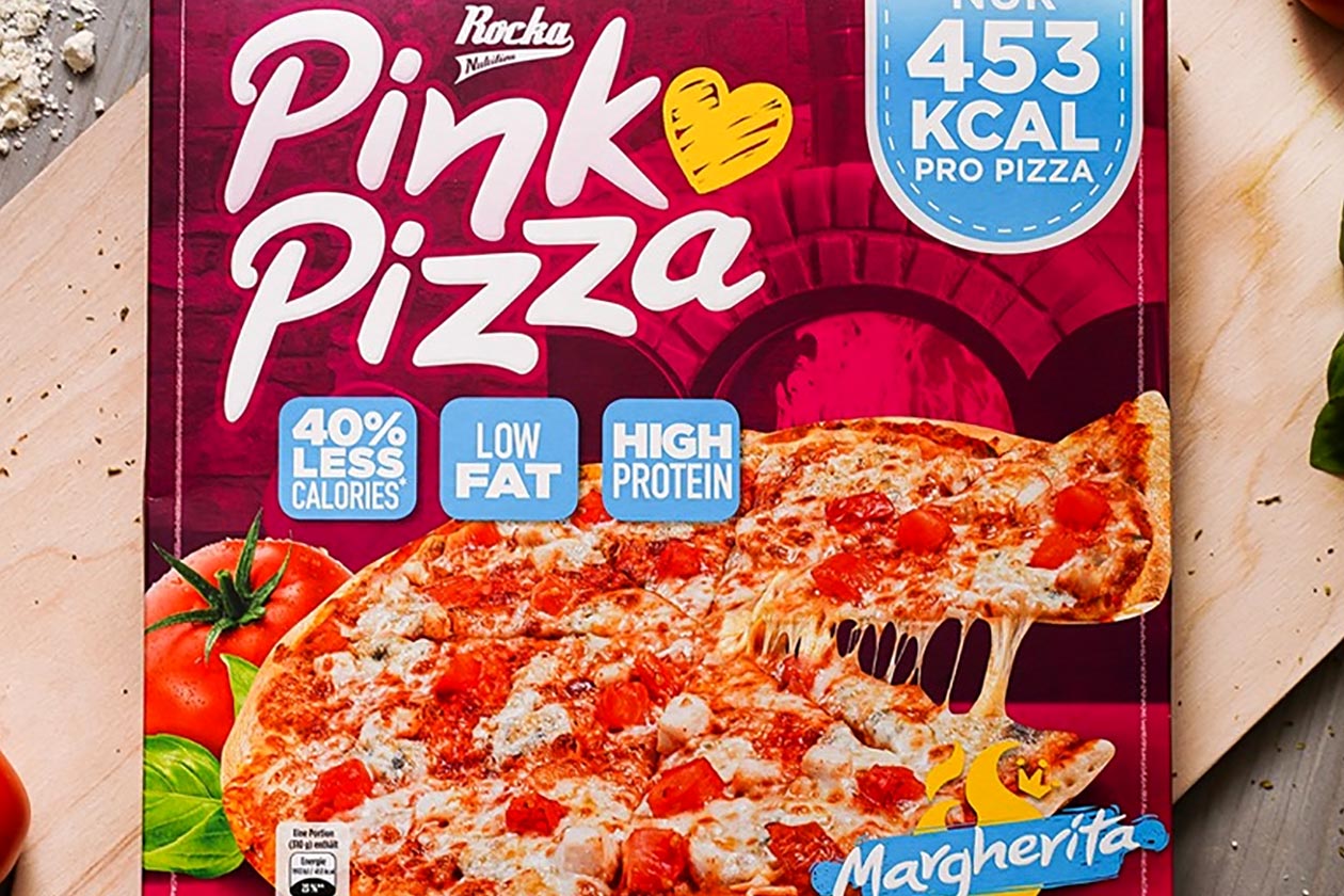 rocka nutrition protein pizza and vegan salami pink pizza