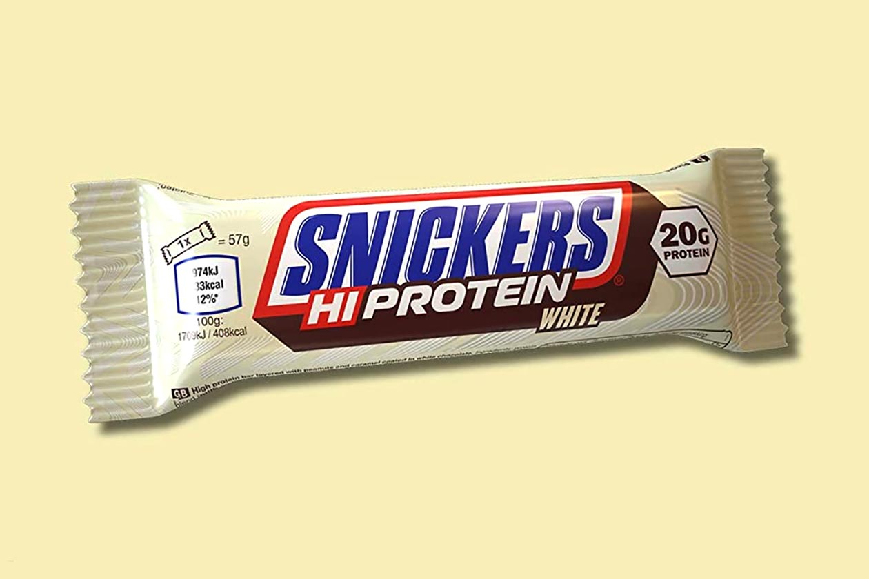 snickers white chocolate hiprotein bar