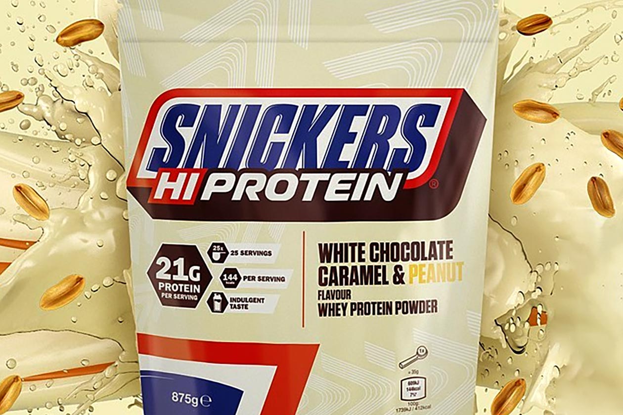 sorteo de snickers proteína de chocolate blanco en polvo