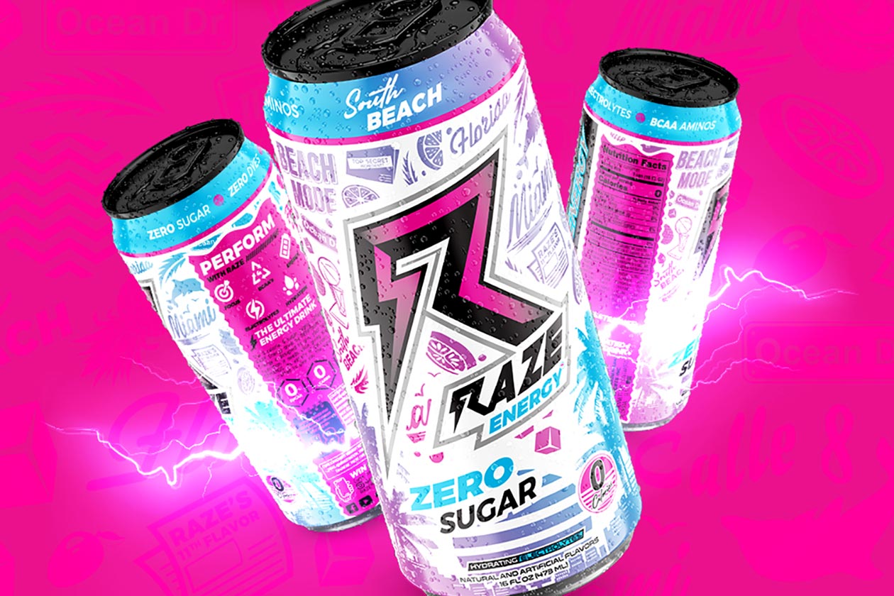 south beach raze energy drink