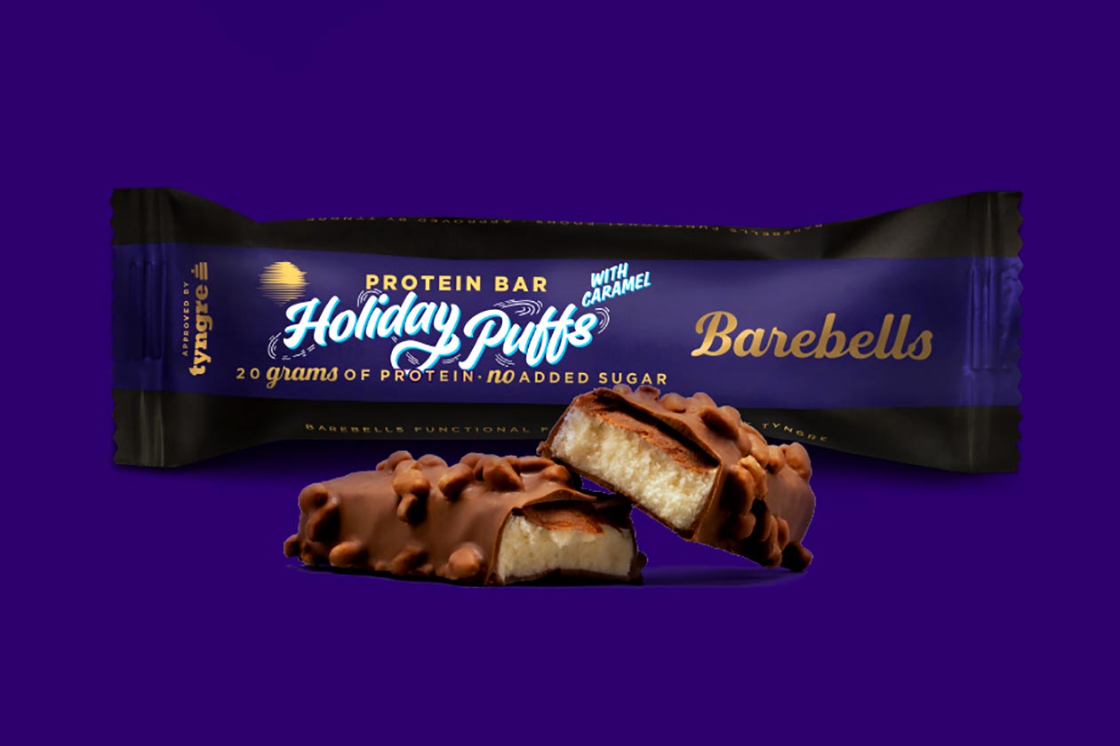 holiday puffs barebells protein bar