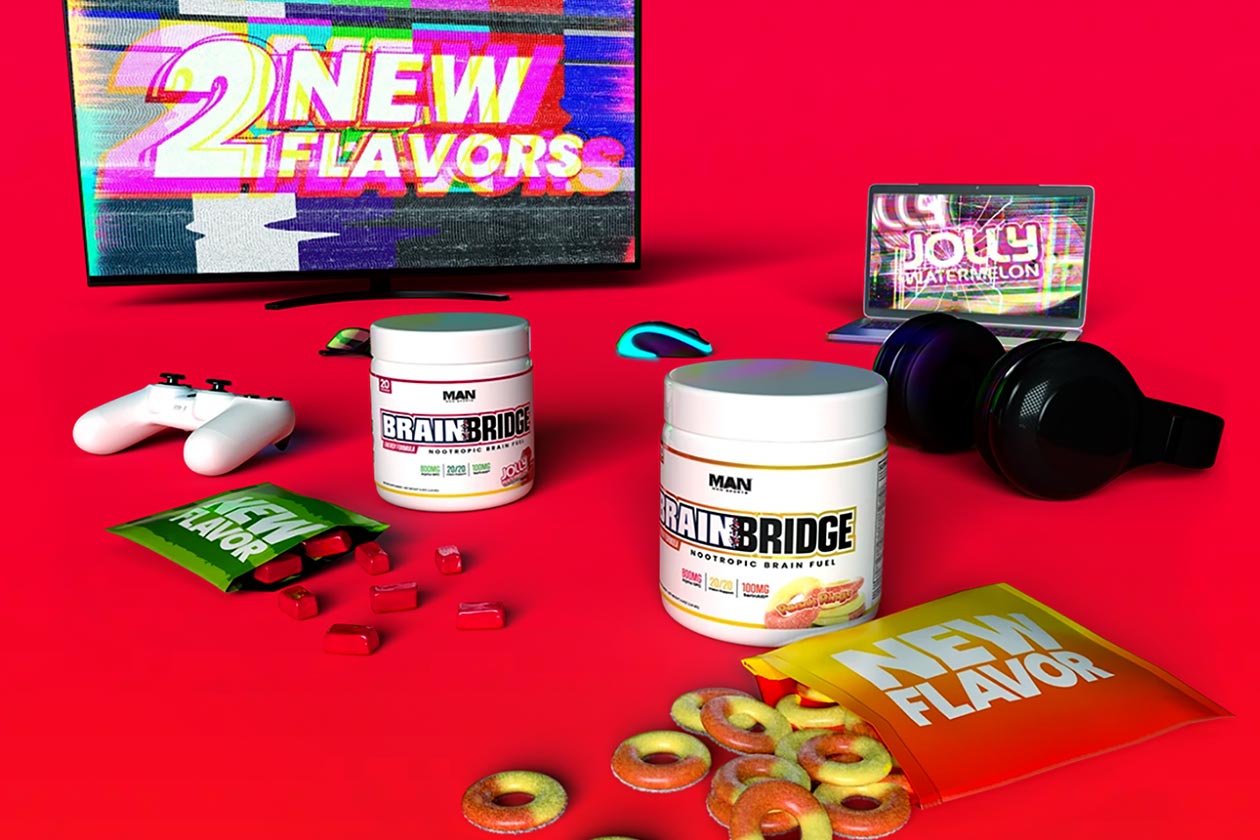 man sports two new brainbridge flavors