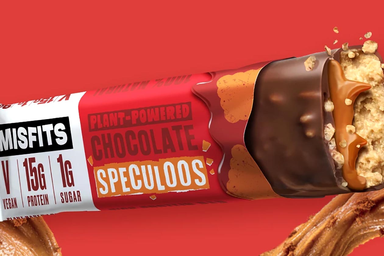 misfits chocolate speculoos protein bar