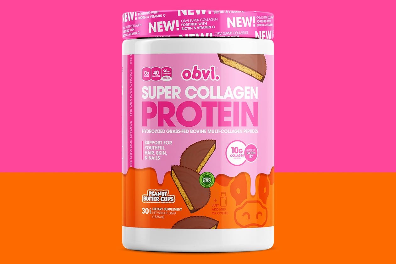 obvi peanut butter cups super collagen protein