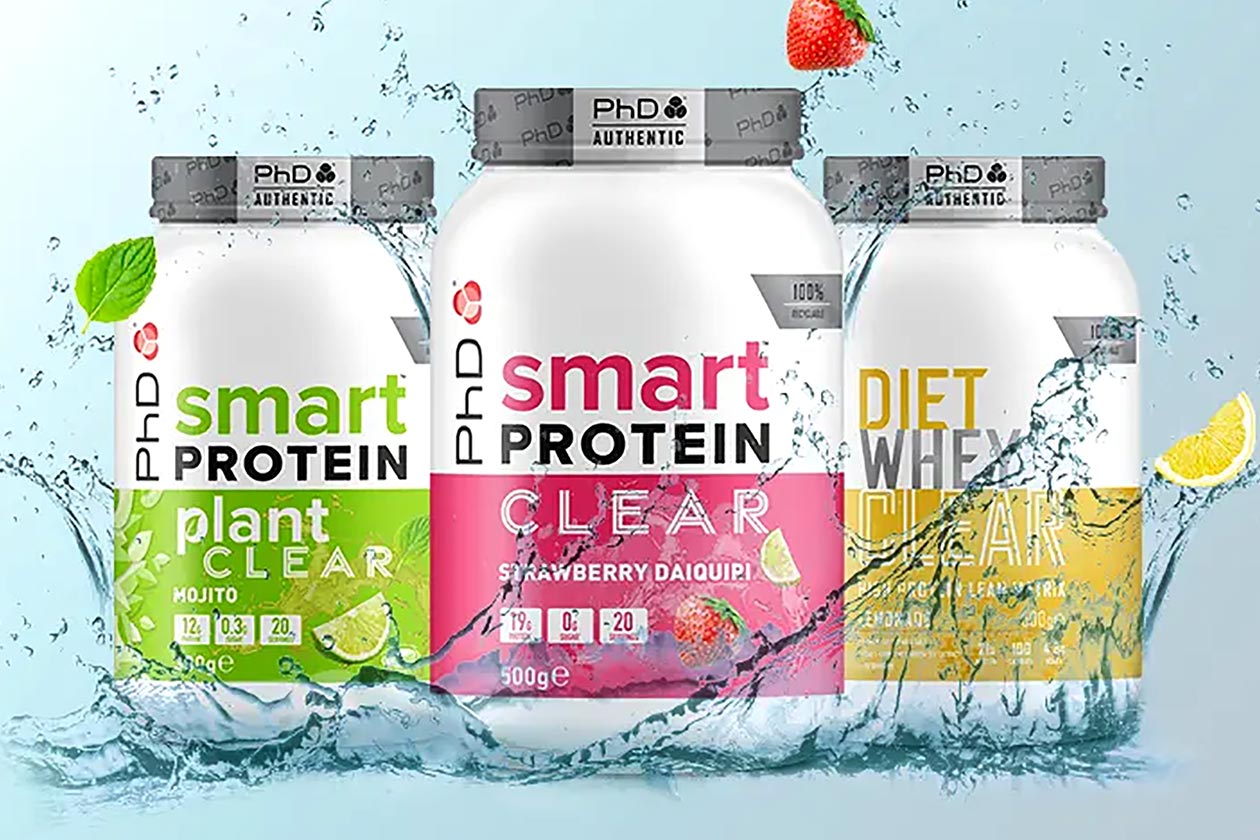 phd nutrition clear protein powders