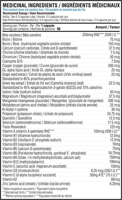 believe supplements vitamin mineral balance