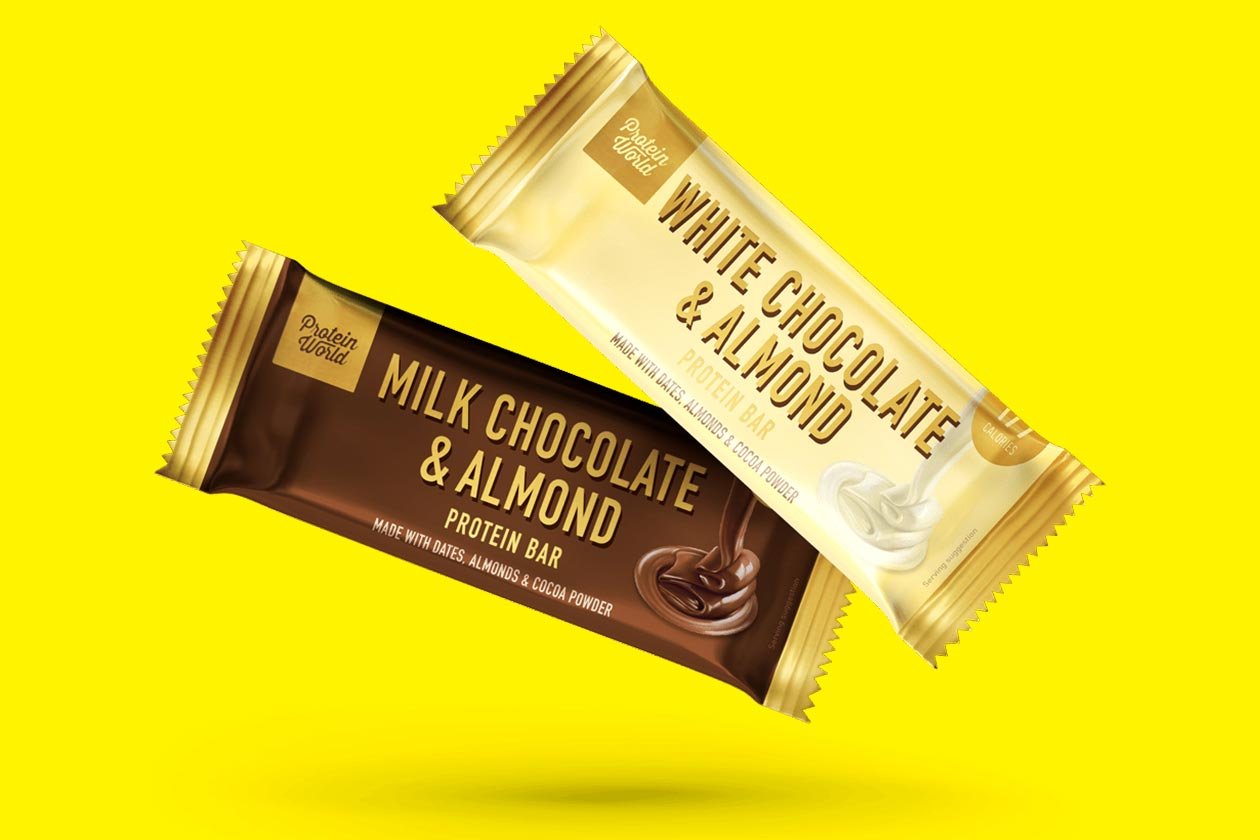 protein world milk chocolate almond protein bar