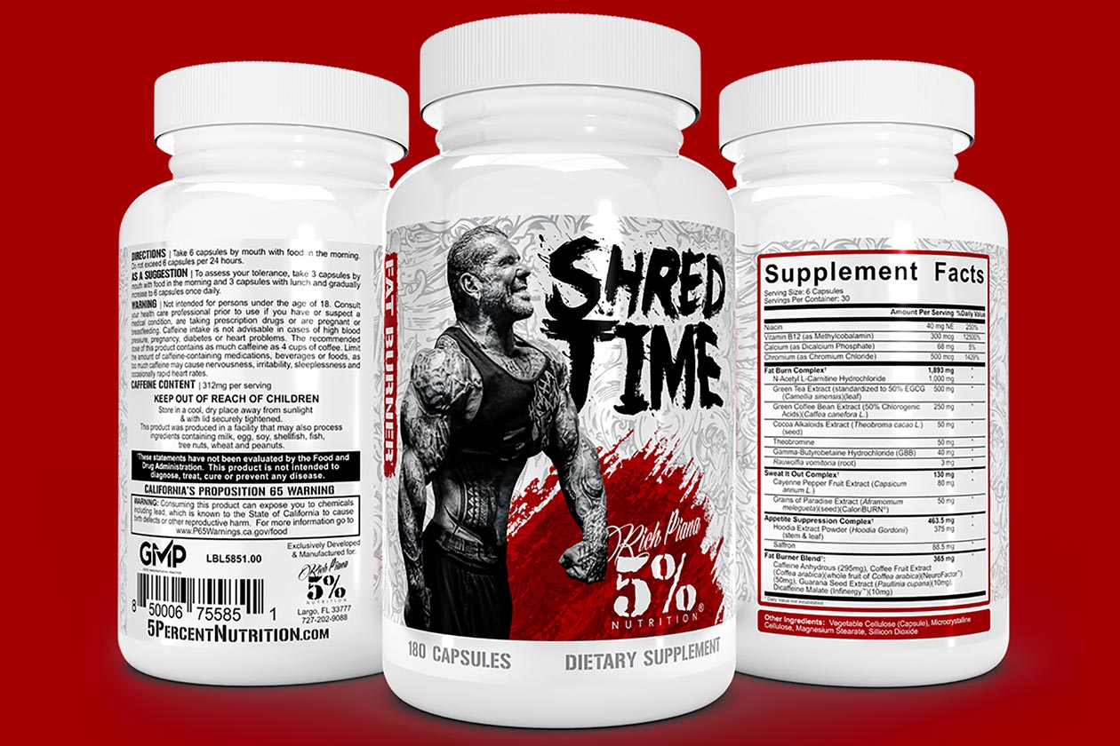 5 percent nutrition shred time